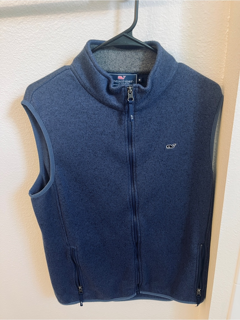 Vineyard Vines Men's Navy Full-Zip Fleece Vest